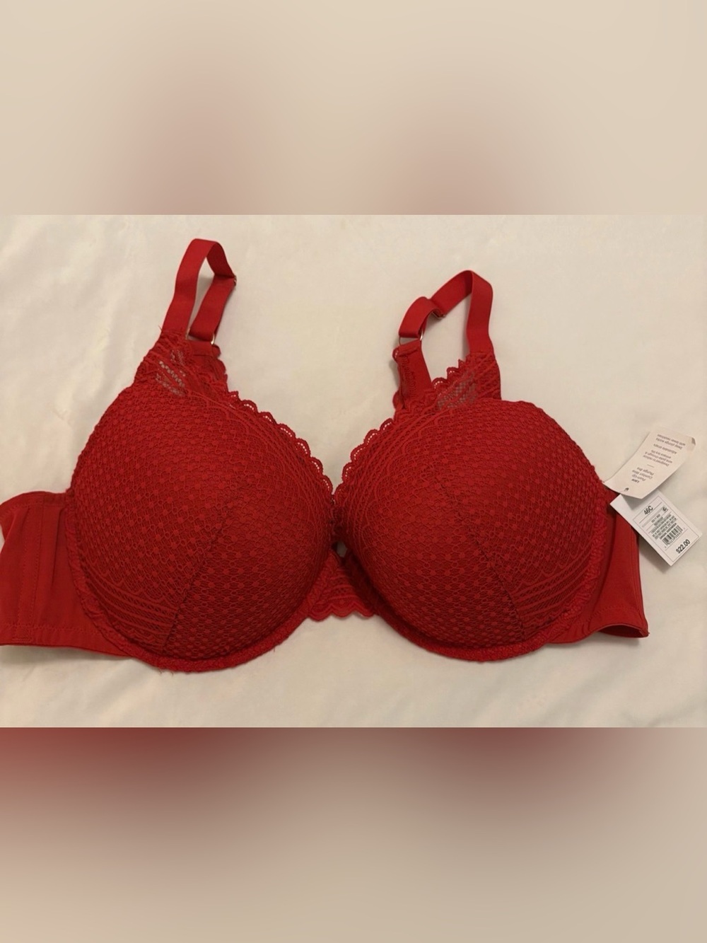 Auden Lace Push-Up Bra Red 46C NWT